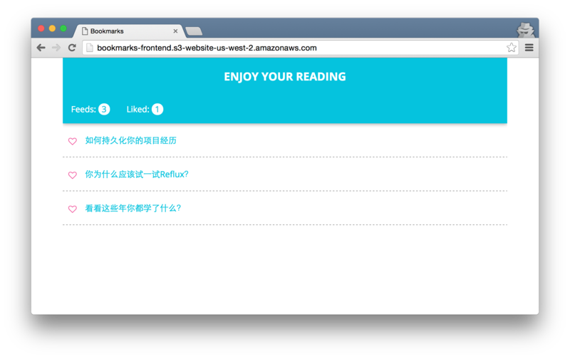 bookmarks app